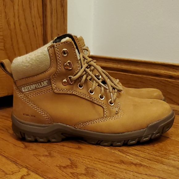 Caterpillar Elude Mens Brown Sugar Leather Lace Up Waterproof Boots - View #5